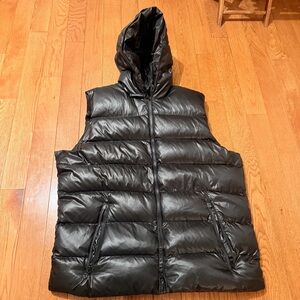 Banana Republic -Not Outlet- Water Repellant Down Puffer Vest Mens XLT Shinny